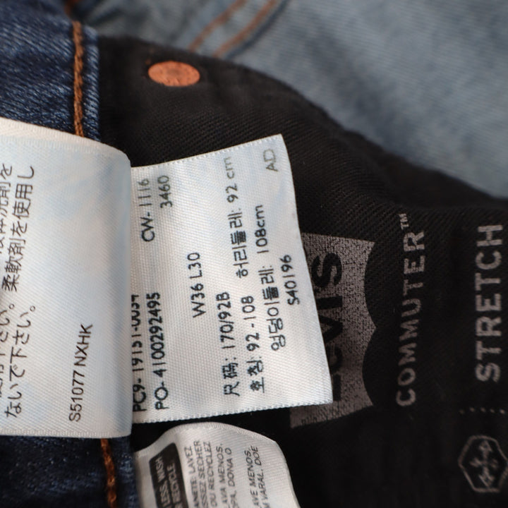 Levi's Jeans Mens 36x30 511 Commuter Slim Fit Blue Stretch Cordura Excellent