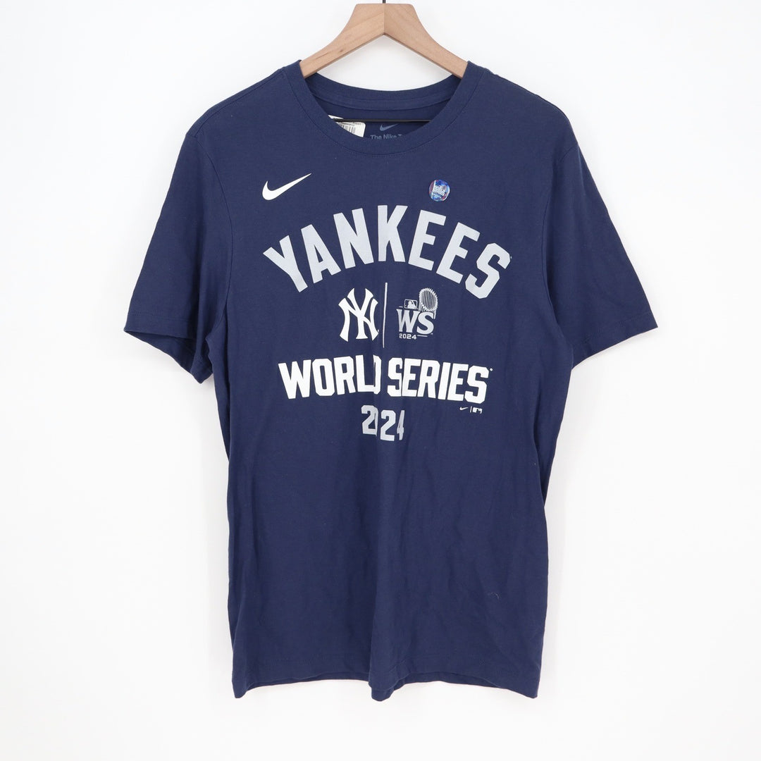 Nike New York Yankees 2024 World Series Navy Blue Graphic T-Shirt Mens Medium
