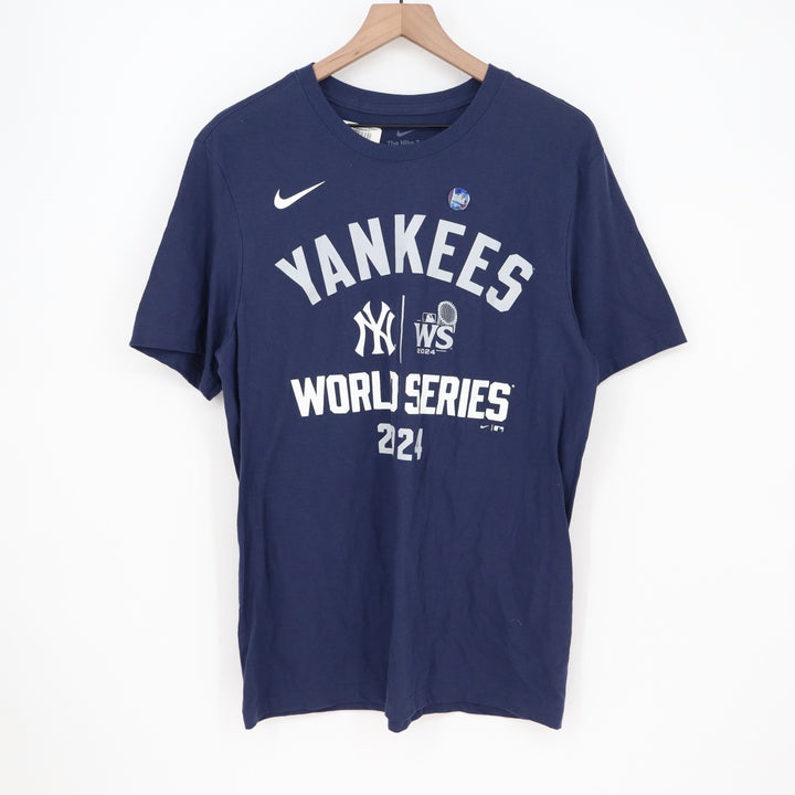 Nike New York Yankees 2024 World Series Navy Blue Graphic T-Shirt Mens Medium