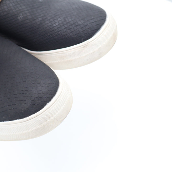 Soda Womens Black Snakeskin Textured Slip On Sneakers Platform Shoes Size 10