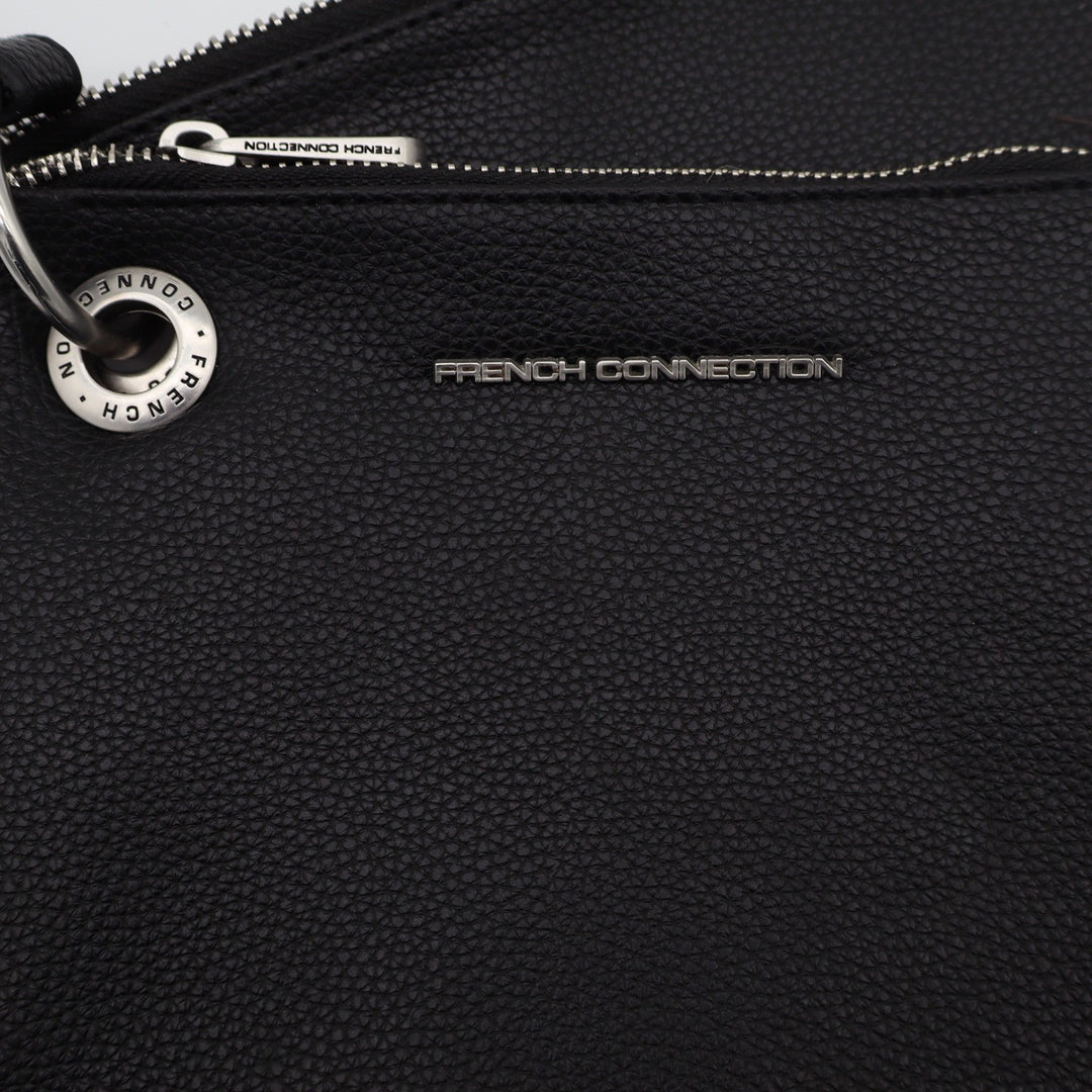 French Connection Lara Pebble Double Slim Pouches Wristlet Black