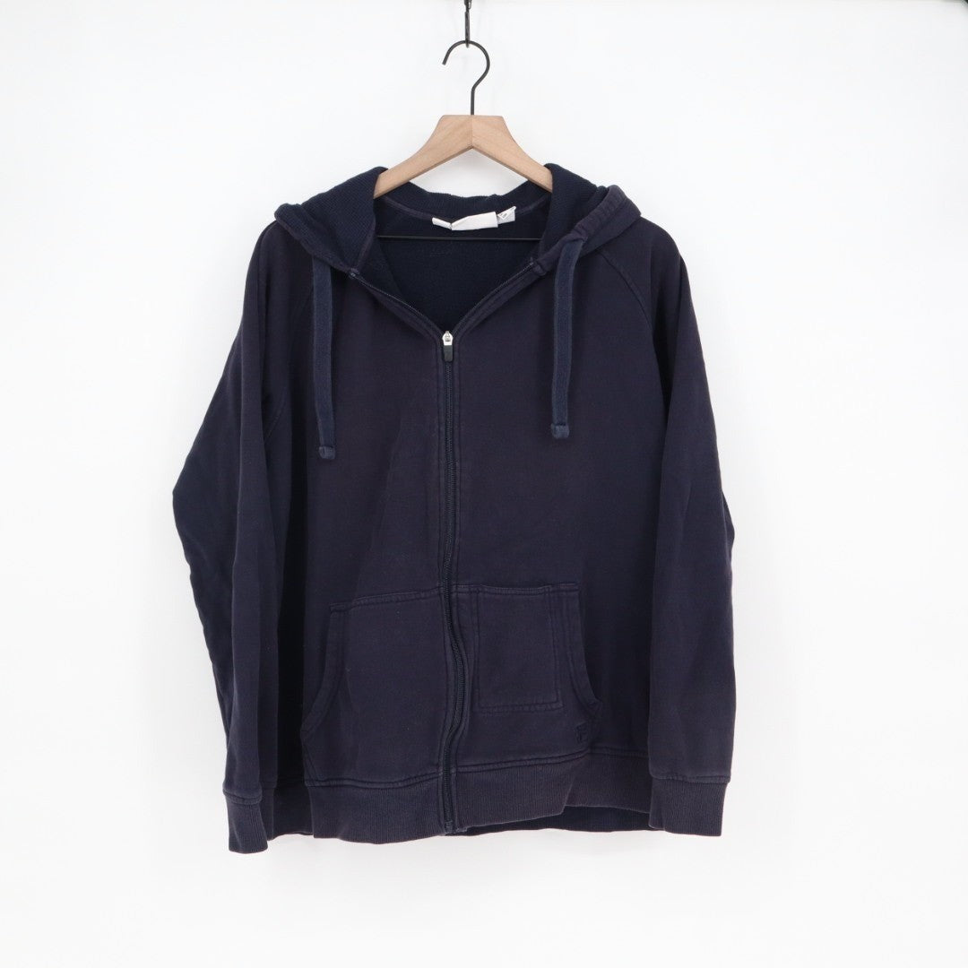 Fila Hoodie Mens Large Midnight Navy Cotton Full Zip Long Sleeve Outdoor Wear