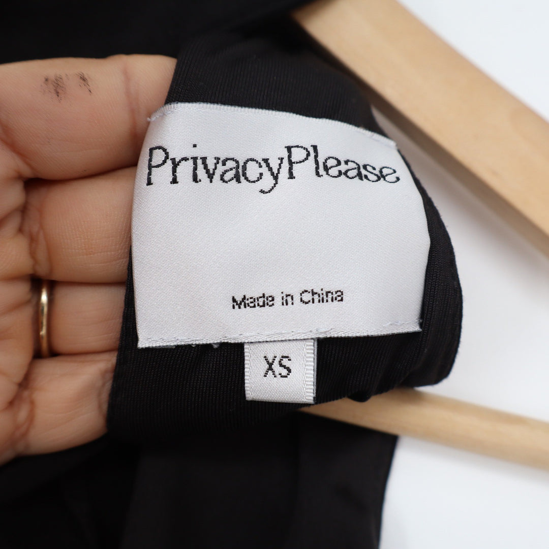 Privacy Please Womens Black Halter Neck Keyhole Back Bodysuit Size XS