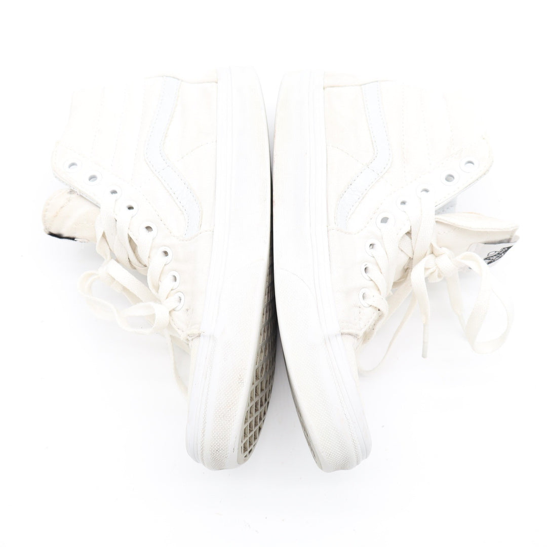 Vans Sk8-Hi High Top Sneakers Off White Canvas Skate Shoes Womens 6.5