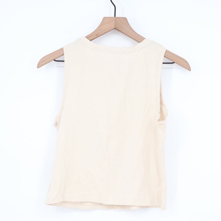 Old Navy Womens Medium Cream Beige Cotton Modal Blend Muscle Tank Top Sleeveless