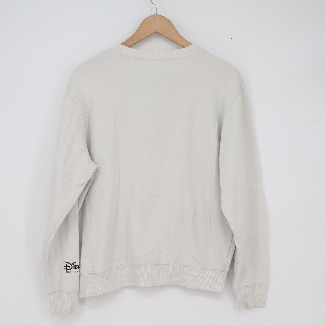 Disney 100 Mickey Minnie Mouse Anniversary Sweatshirt Cream Large