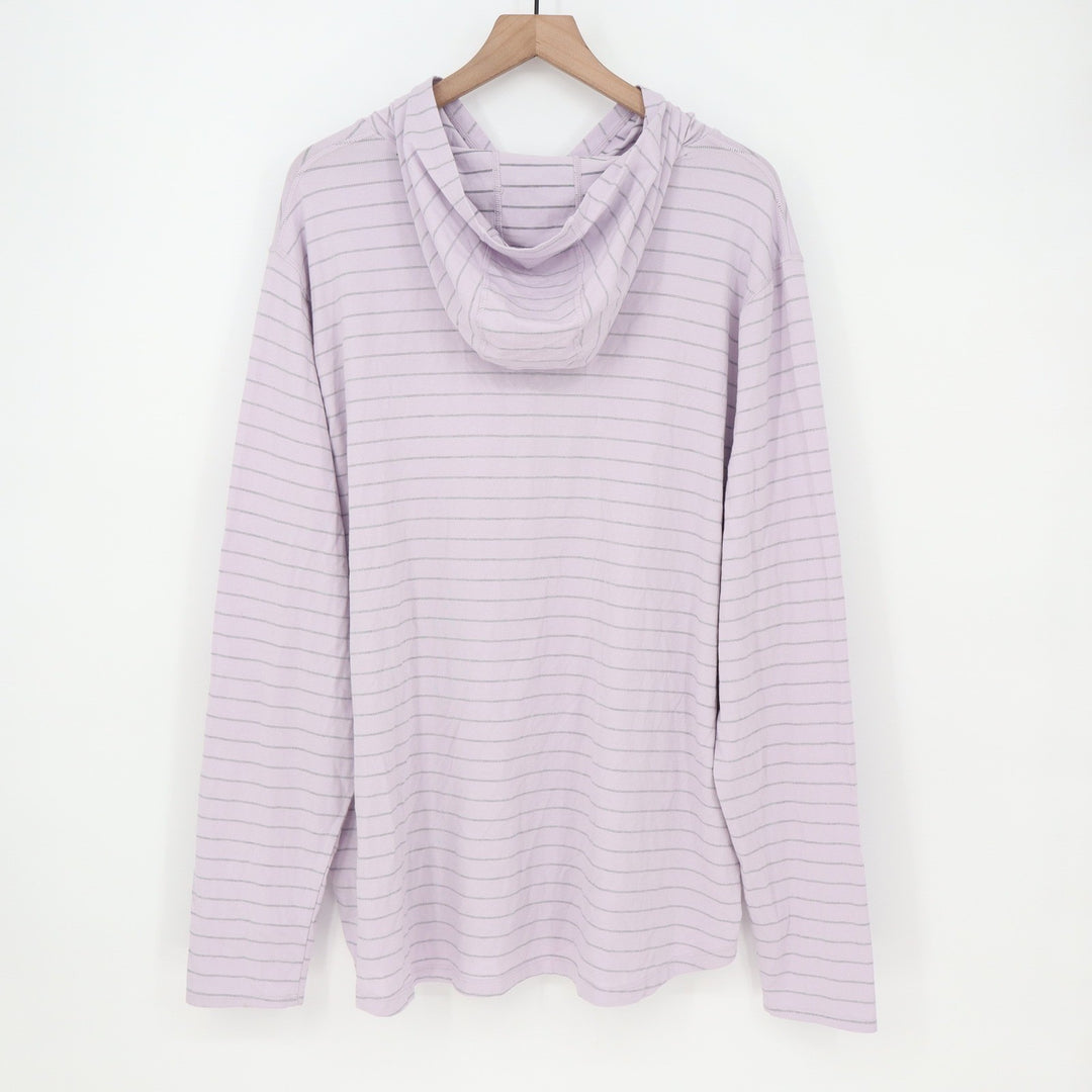VRST Mens XXL Essential Hoodie Misted Lilac Feeder Stripe UV Protection