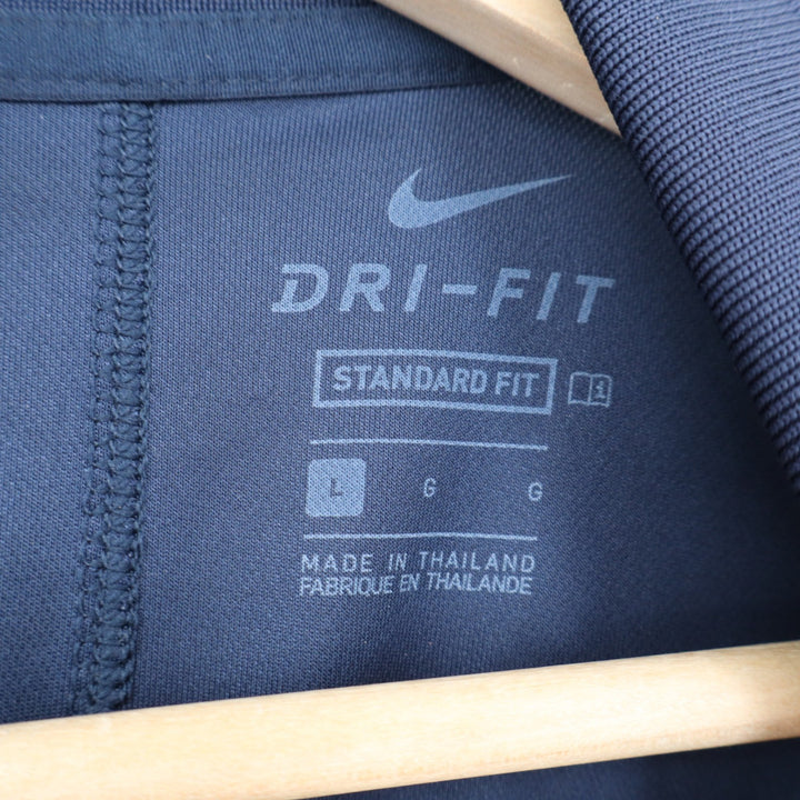 Nike Dri-FIT Mens Polo Shirt Navy Blue Standard Fit Short Sleeve Large RKA 365
