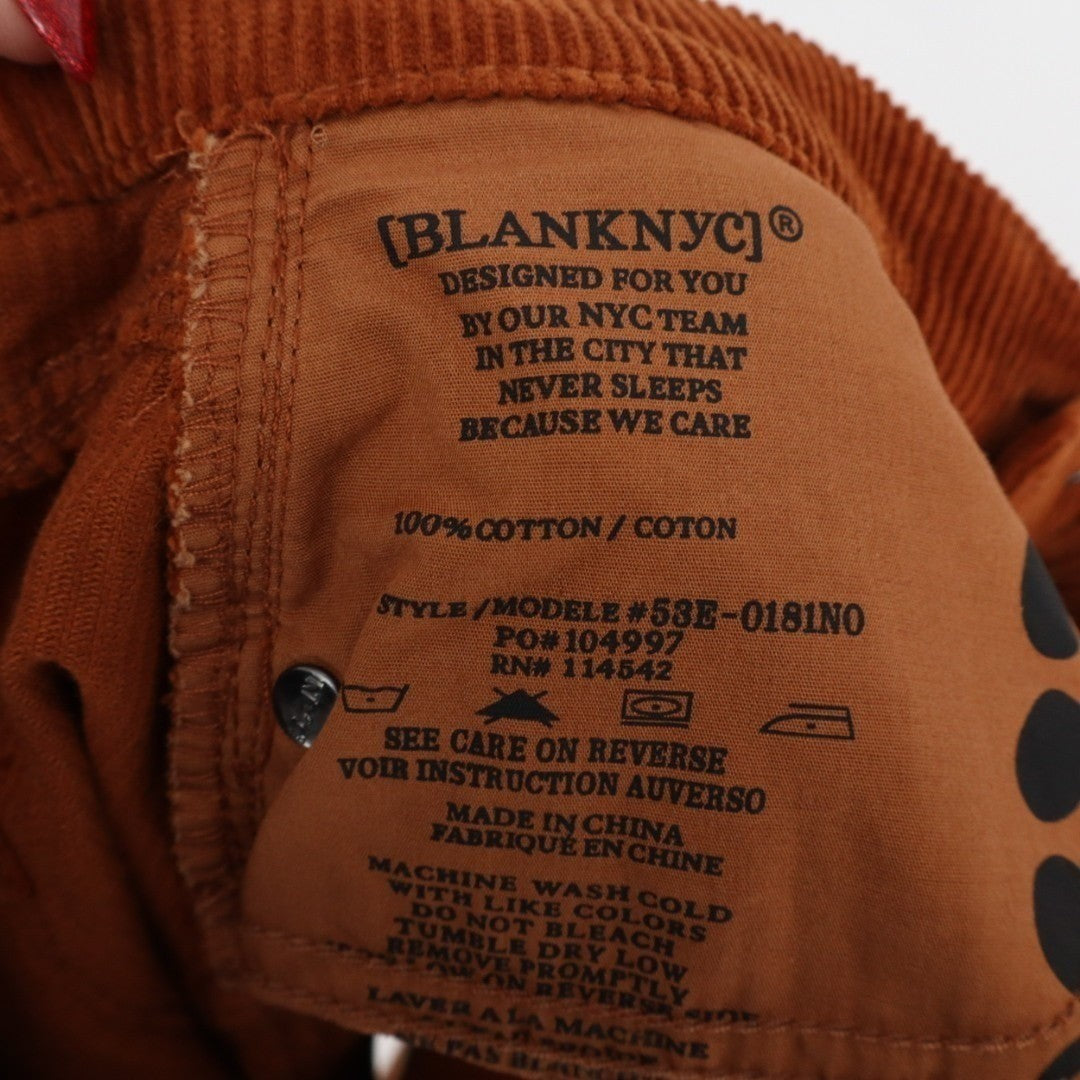 Blanknyc Mini Skirt Womens 27 Rust Brown Cotton Corduroy Zip Fly Outdoor Wear