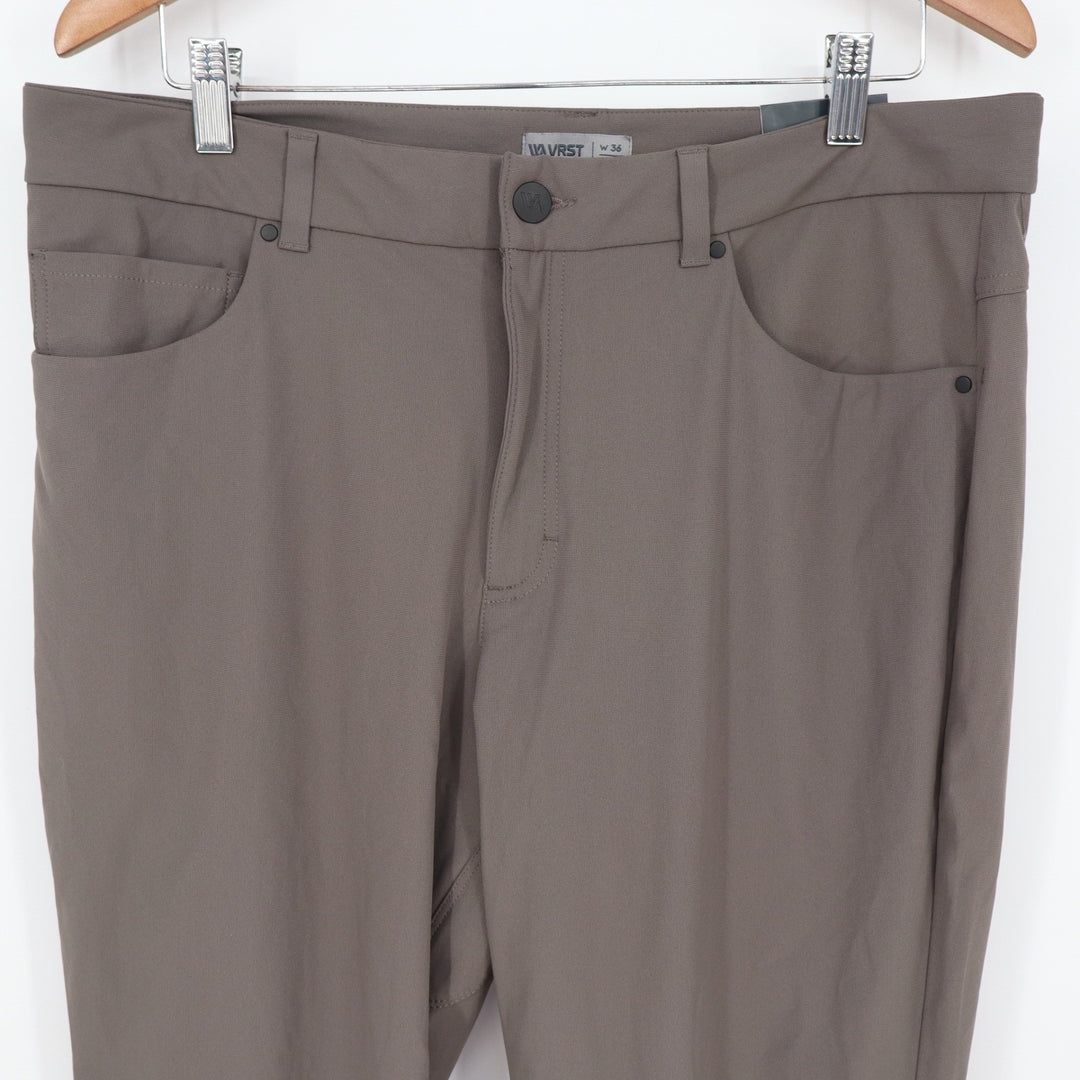 VRST Mens Limitless 5 Pocket Slim Pants Warm Pewter Grey 36x34