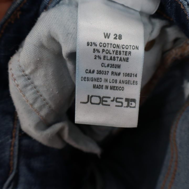 Joe's Jeans Womens 28 Blue Denim Cotton Stretch Distressed Hem High Rise Skinny