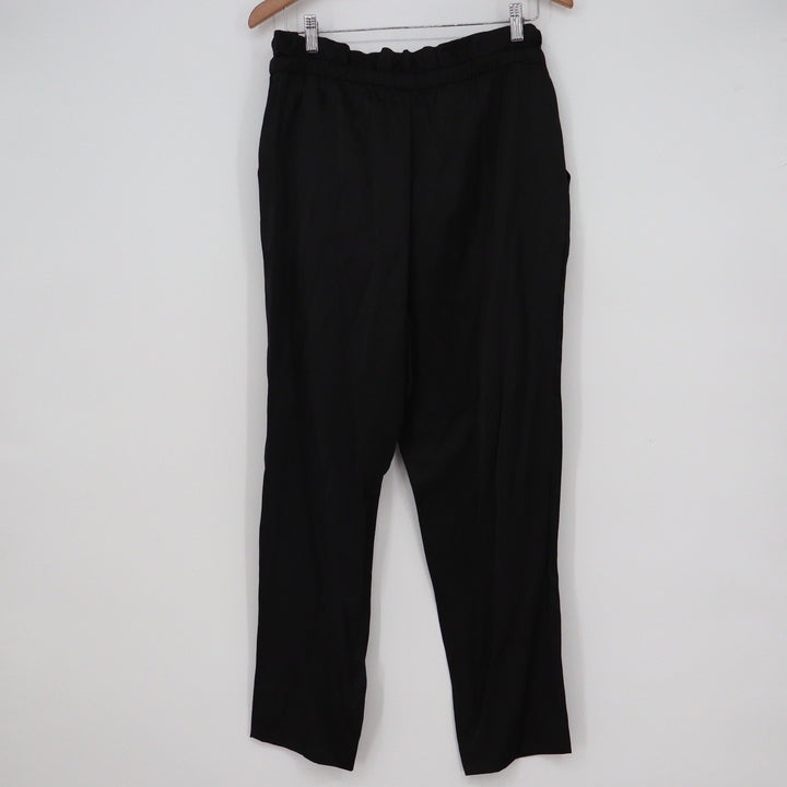 Express Womens Black High Rise Ankle Paperbag Waist Tapered Pants Size Medium
