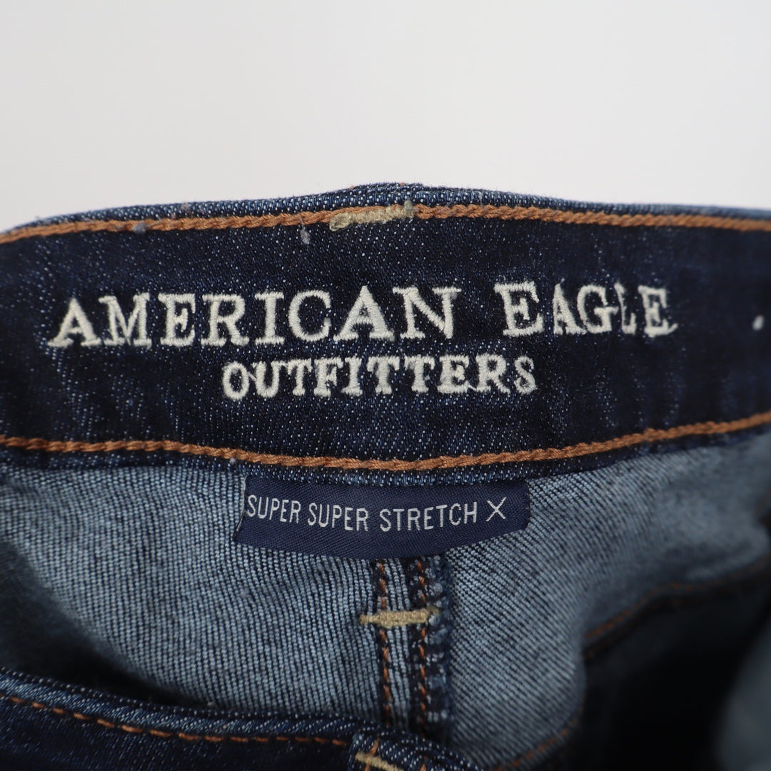 American Eagle Jeans Womens 6 Super Super Stretch X Dark Blue Skinny Excellent