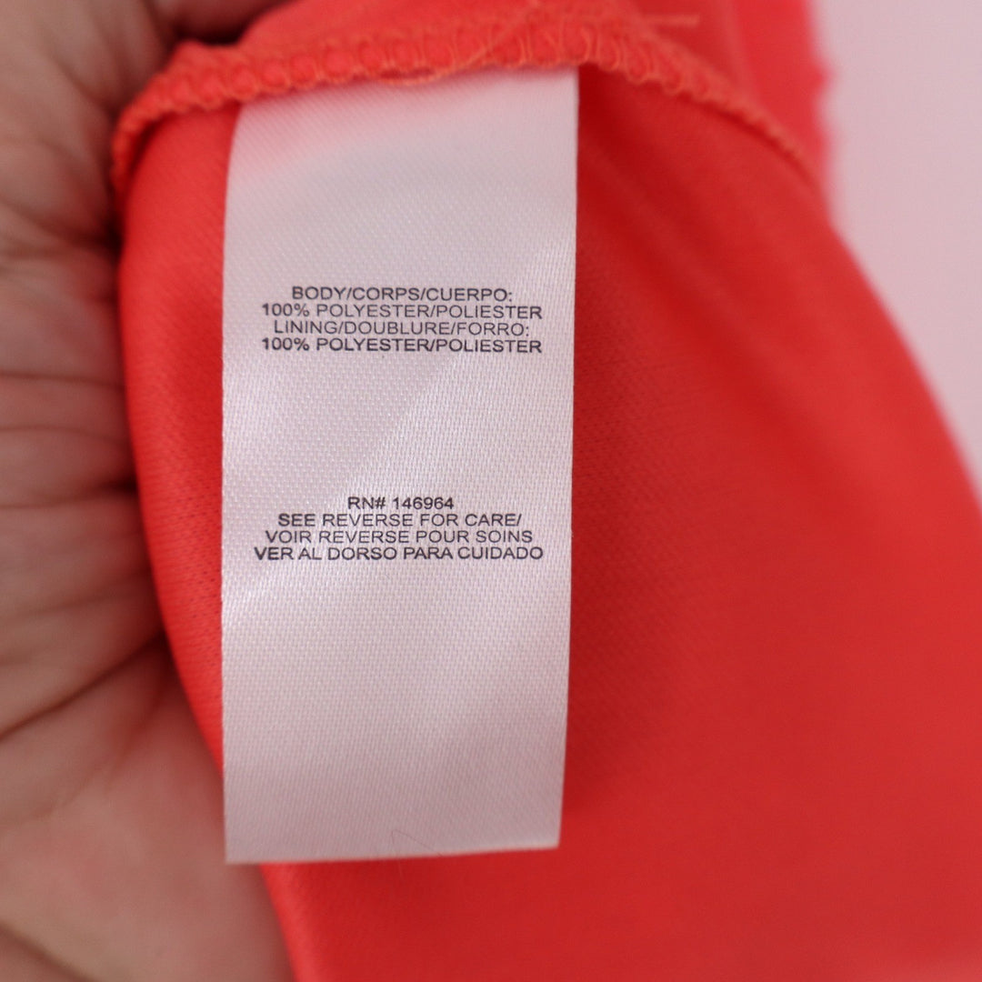Julia Jordan Coral Swiss Dot Halter Maxi Dress Tiered Sleeveless Pink Size 16