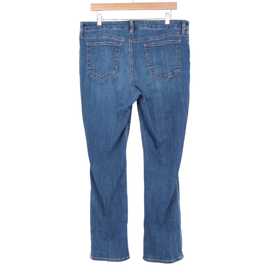 Chico's So Slimming Girlfriend Slim Leg Jeans Medium Wash Blue Size 12R 2R