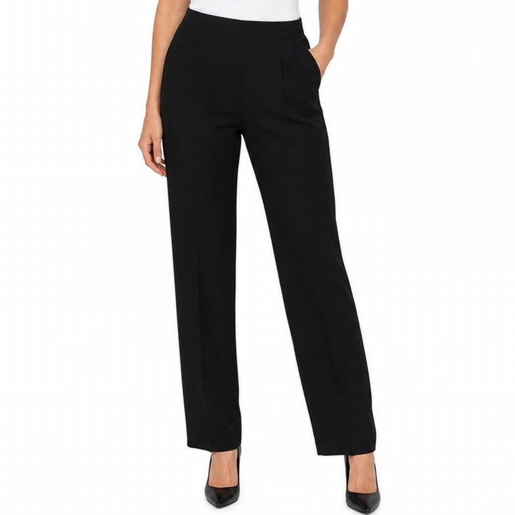 SHEIN Black High Waisted Tailored Slim Leg Trousers Pants Size 10