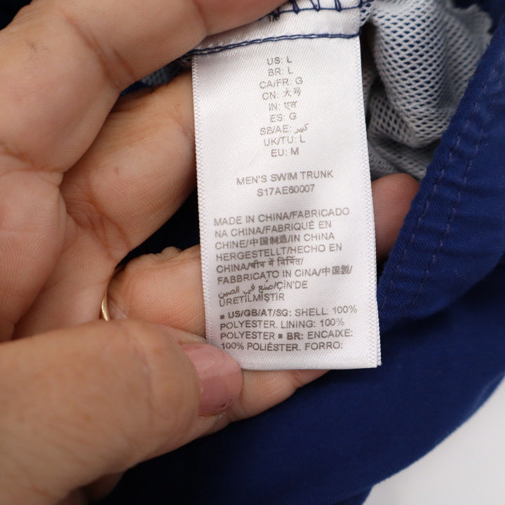 Amazon Essentials Mens Navy Blue Swim Trunks Size L Drawstring Mesh