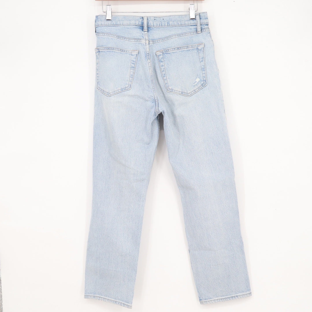 Gap Cheeky Straight High Rise Distressed Light Wash Blue Jeans Womens 6 28