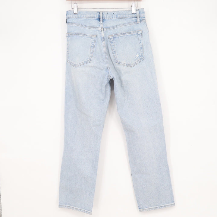 Gap Cheeky Straight High Rise Distressed Light Wash Blue Jeans Womens 6 28