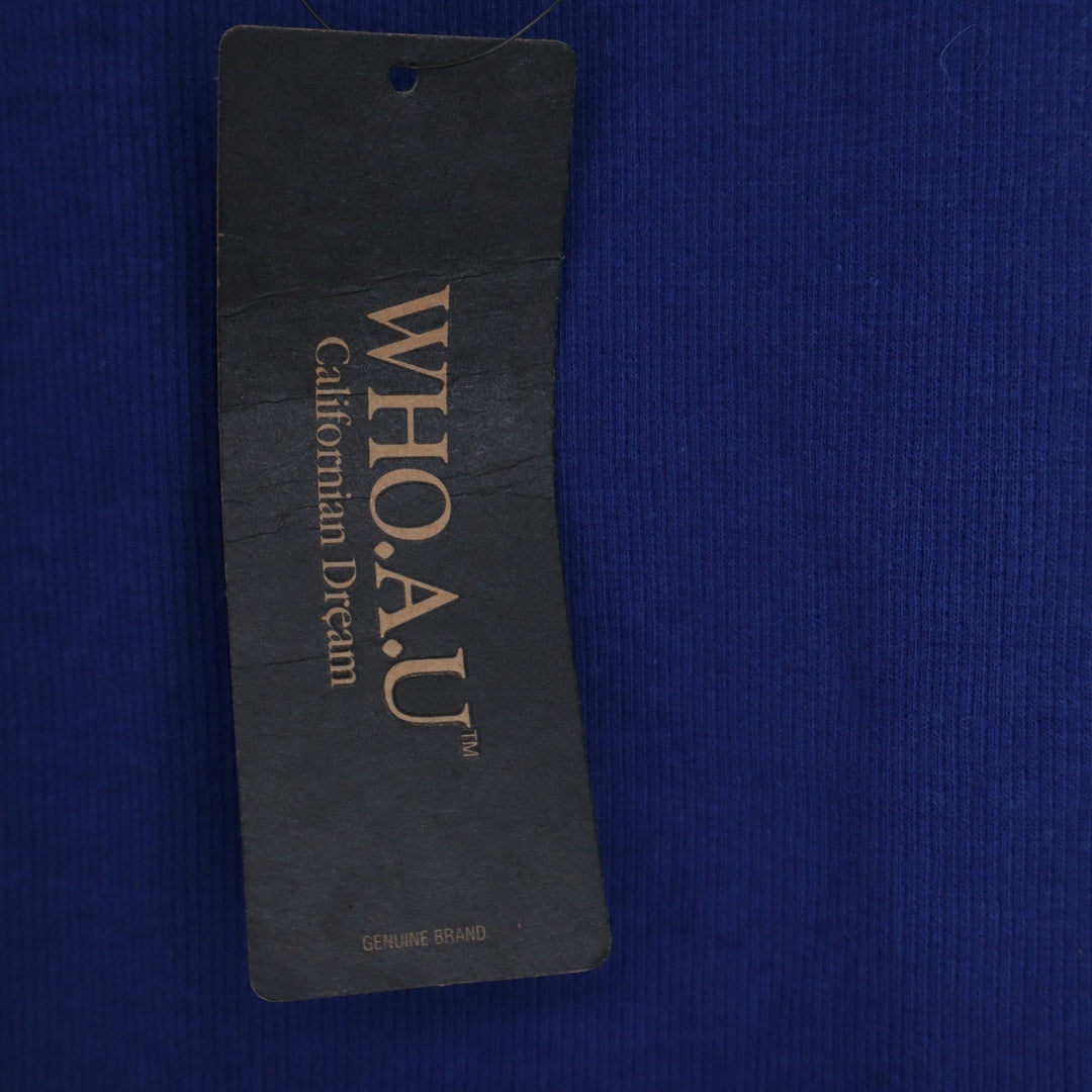 WHO.A.U Royal Blue Lace Racerback Ribbed Tank Top Small NWT