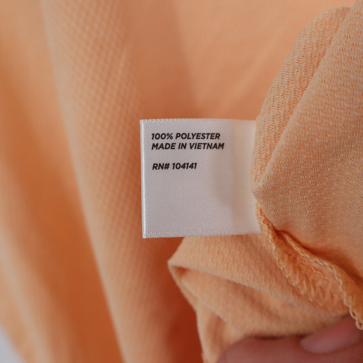 Walter Hagen Clubhouse Womens XL Peach Orange Sleeveless V-Neck Golf Polo Shirt