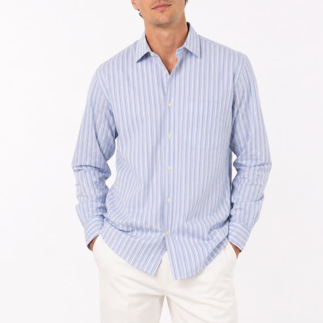 J.Crew Mens Slim Fit Striped Button Down Shirt Blue White Pink Cotton L 16-16.5