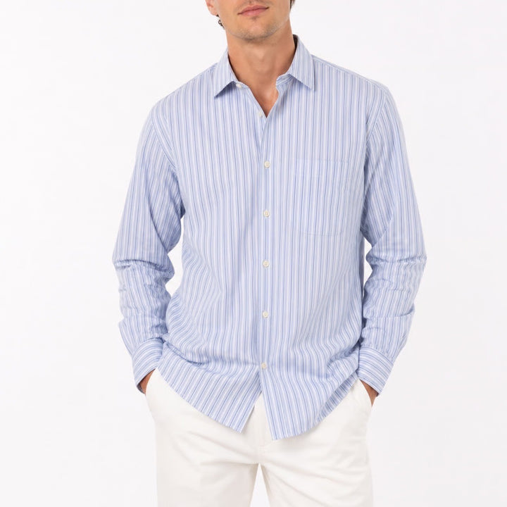 J.Crew Mens Slim Fit Striped Button Down Shirt Blue White Pink Cotton L 16-16.5
