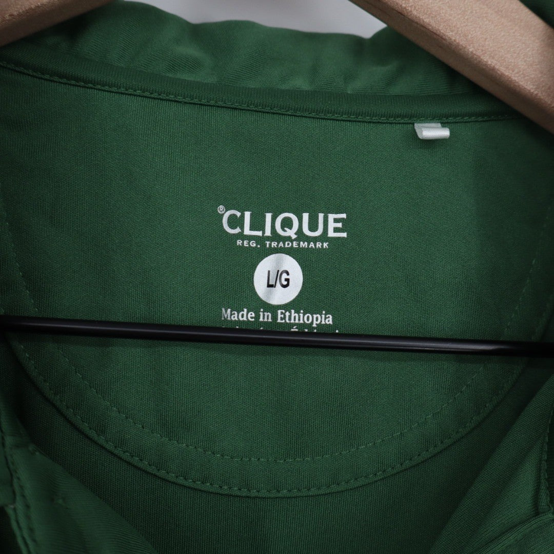 Clique Rivercrest Golf Polo Shirt Men's Large Green Short Sleeve Embroidered