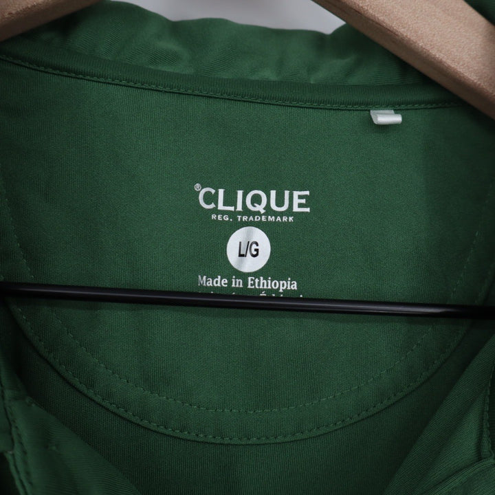 Clique Rivercrest Golf Polo Shirt Men's Large Green Short Sleeve Embroidered