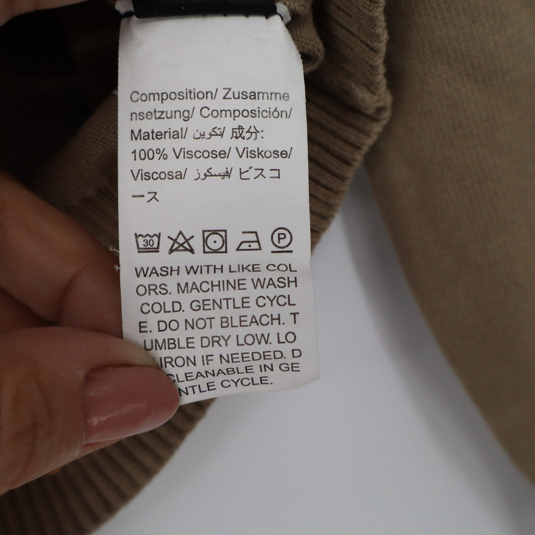 Emery Rose Tan Brown V-Neck Button Front Cardigan Sweater Womens Medium