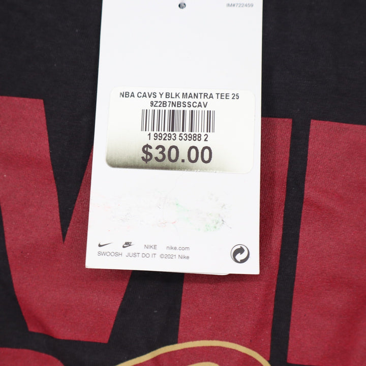 Nike Cleveland Cavaliers Youth Black Win For The Land 2025 Playoffs T-Shirt S
