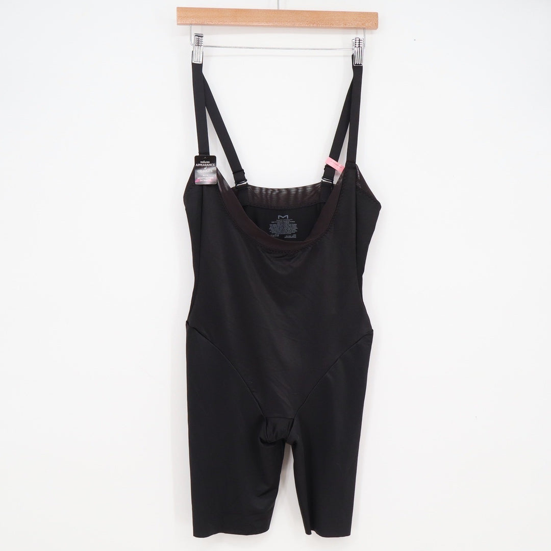 Maidenform Womens Black Cellulite Reducing Firm Control Shapewear Bodysuit L