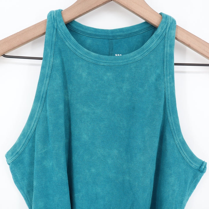 All In Motion Tank Top Womens Large Blue Tie Dye Cotton Stretch Knit Ribbed