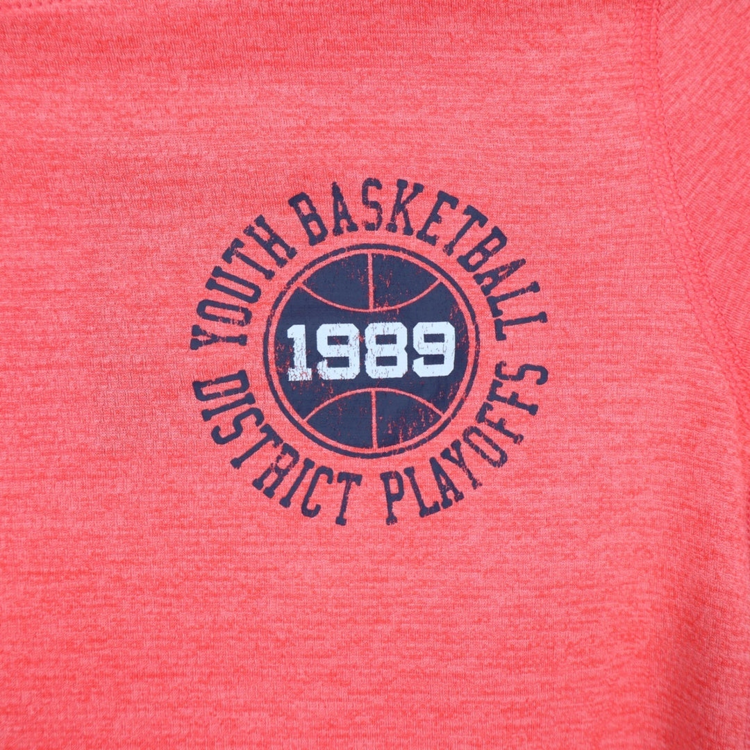 DSG Boys S 8-9 Pieced Graphic Movement Tee Cabana Coral Navy Blue Basketball