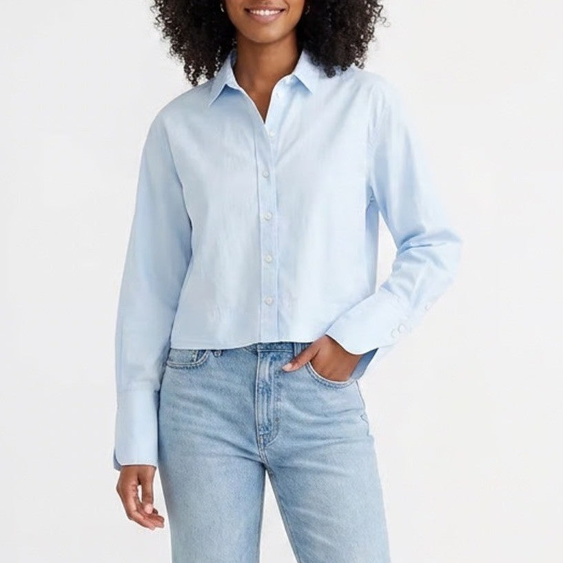 J.Crew Garcon Organic Cotton Button Down Shirt Light Blue Size 16