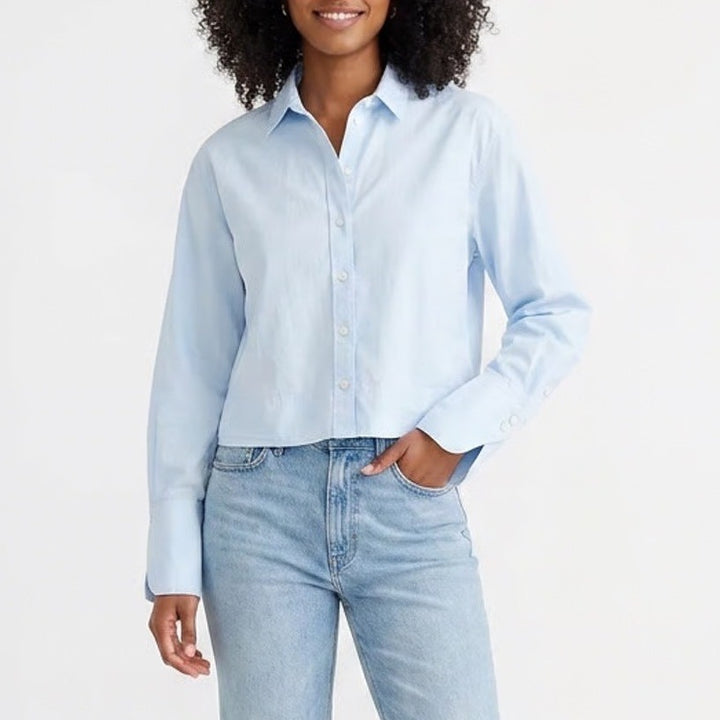 J.Crew Garcon Organic Cotton Button Down Shirt Light Blue Size 16