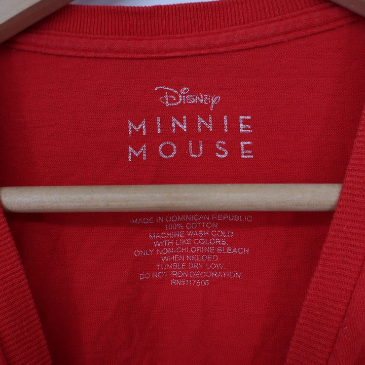 Disney Minnie Mouse Red Graphic Tee Shirt XL Short Sleeve Cotton