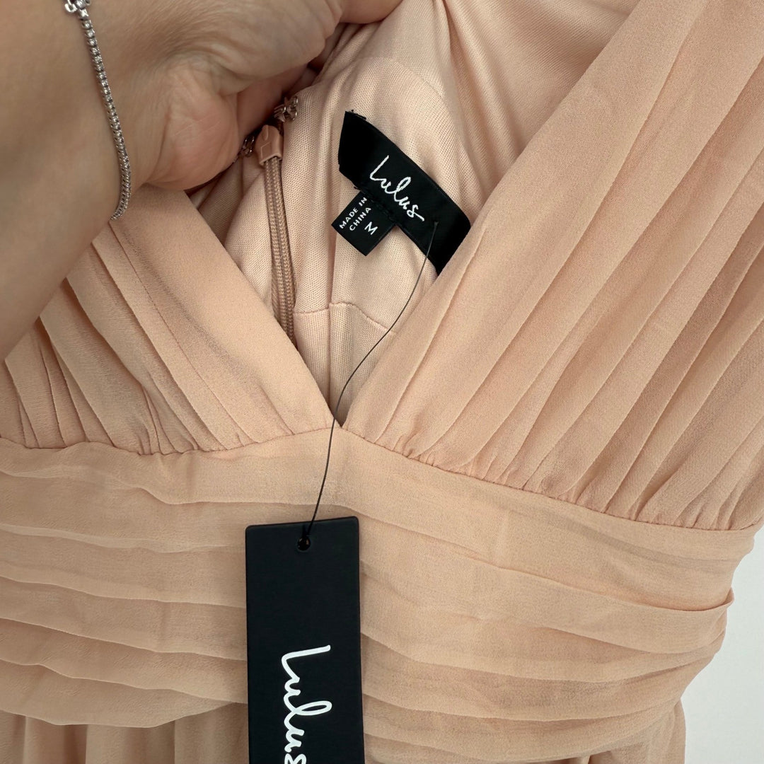 Lulus Heavenly Hues Blush Maxi Dress Size M