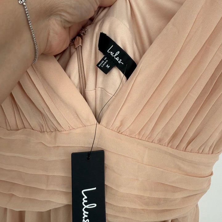 Lulus Heavenly Hues Blush Maxi Dress Size M