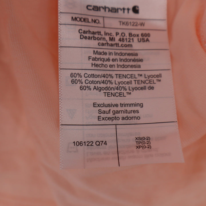 Carhartt Womens Loose Fit Pocket T-Shirt Peach XS New