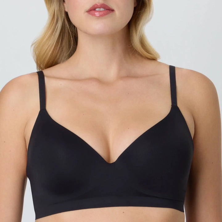 Maidenform Barely There T-Shirt Bra Womens Large Black Full Coverage Wireless