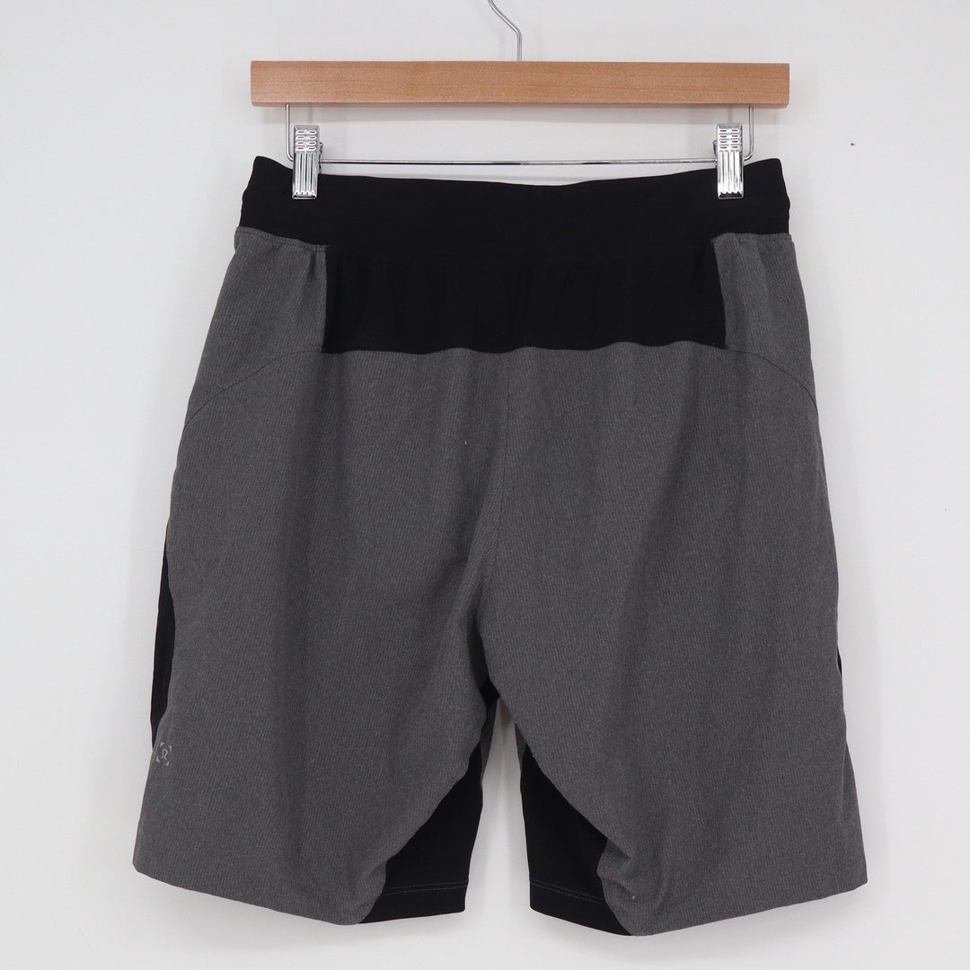 Lululemon Men Gray Black Colorblock Athletic Gym Training Shorts Size L