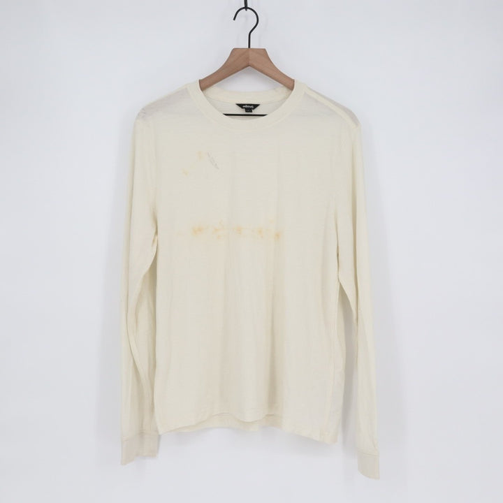 Allbirds T-Shirt Mens Large Off White Crew Neck Long Sleeve Outdoor Streetwear