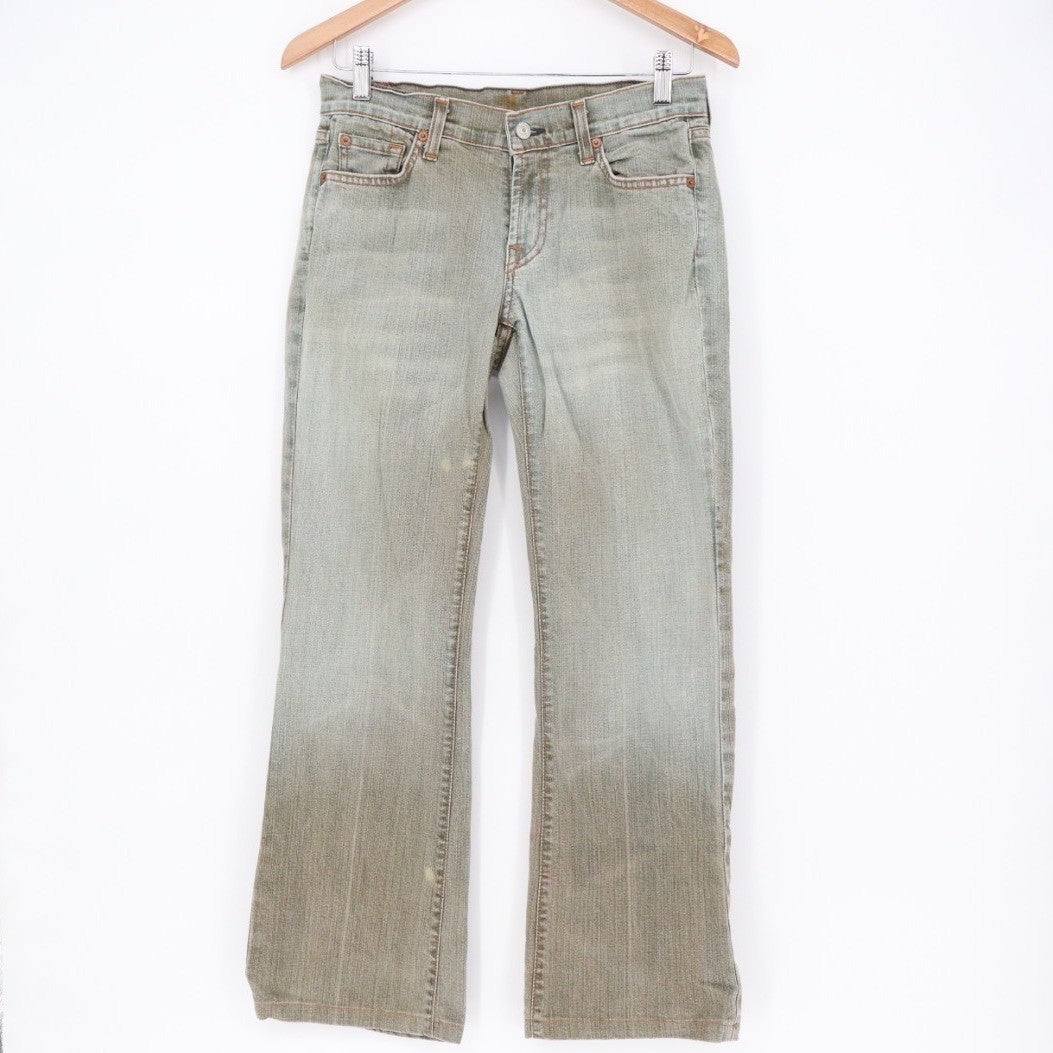 VTG 7 For All Mankind Jerome Dahan Bootcut Jeans Womens 26 Light Brown Stretch