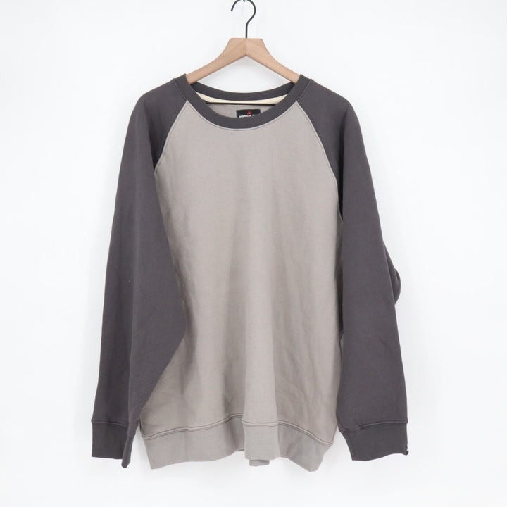 American Giant Midweight Sweatshirt Mens 2XL Gray Charcoal Colorblock Cotton