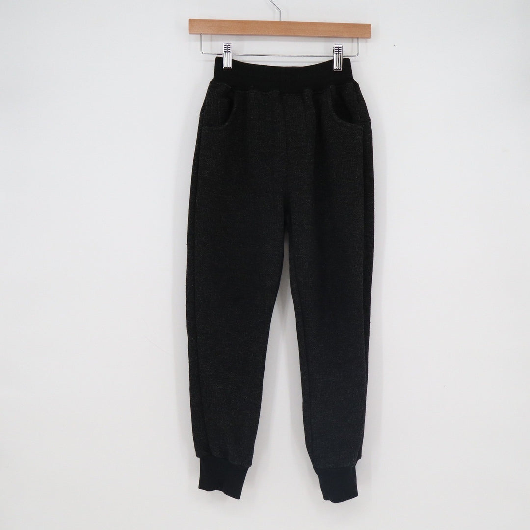 Melbourne Travel Patch Black Textured Jogger Pants Elastic Waist Size M