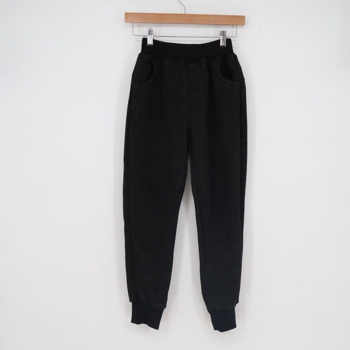 Melbourne Travel Patch Black Textured Jogger Pants Elastic Waist Size M
