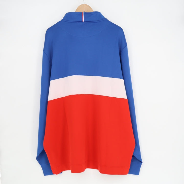 U Suck At Golf Jacket Mens 3XL Multi Colorblock Stretch Quarter Zip Mock Neck