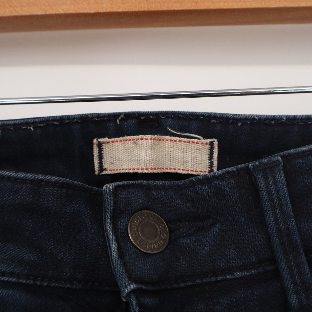 Uniqlo Ultra Stretch Skinny Fit Jeans Dark Indigo Blue Denim Womens Size 26