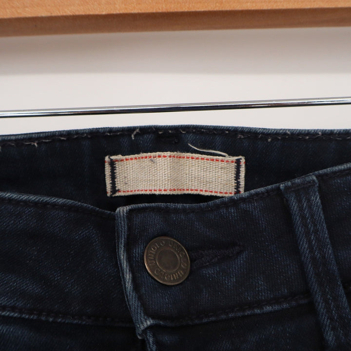Uniqlo Ultra Stretch Skinny Fit Jeans Dark Indigo Blue Denim Womens Size 26